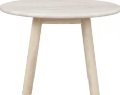 Soffbord 'Taransay' Runt 60cm - Beige/Vitpigmenterad