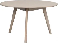 Soffbord 'Yumi' Runt 90cm - Vitpigmenterad ek