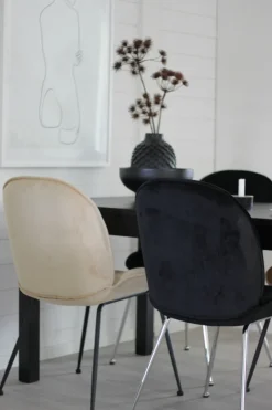 Stol 'Lux' - Svart/Silver