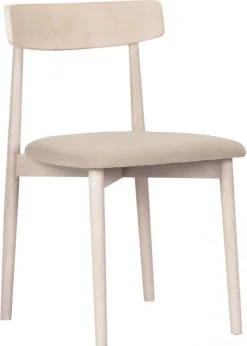 Stol 'Ystad' - Vit ek/Beige