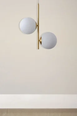 Taklampa 'Creme Satin' - Mässing