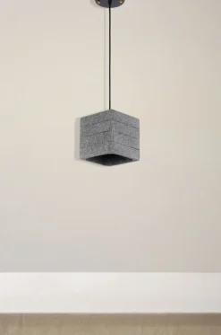 Taklampa 'Stone Cube' - Cement