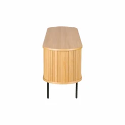 Tv bänk 'Holmvik' - Natur/Svart