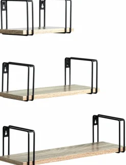 Vägghyllor 'Square' 3 pack - Ek